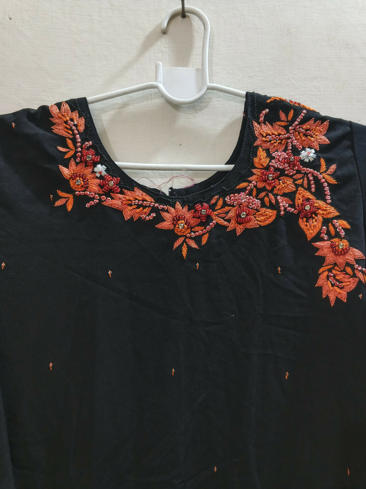 Elegant Black Embroidered Dress | Women Locally Made Kurta | Medium | Worn Once