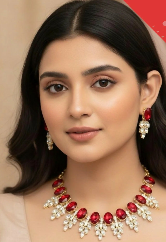 Oval Pear Necklace Set-059 | Women Jewelry | Wedding Jewelry & Sets | Brand New