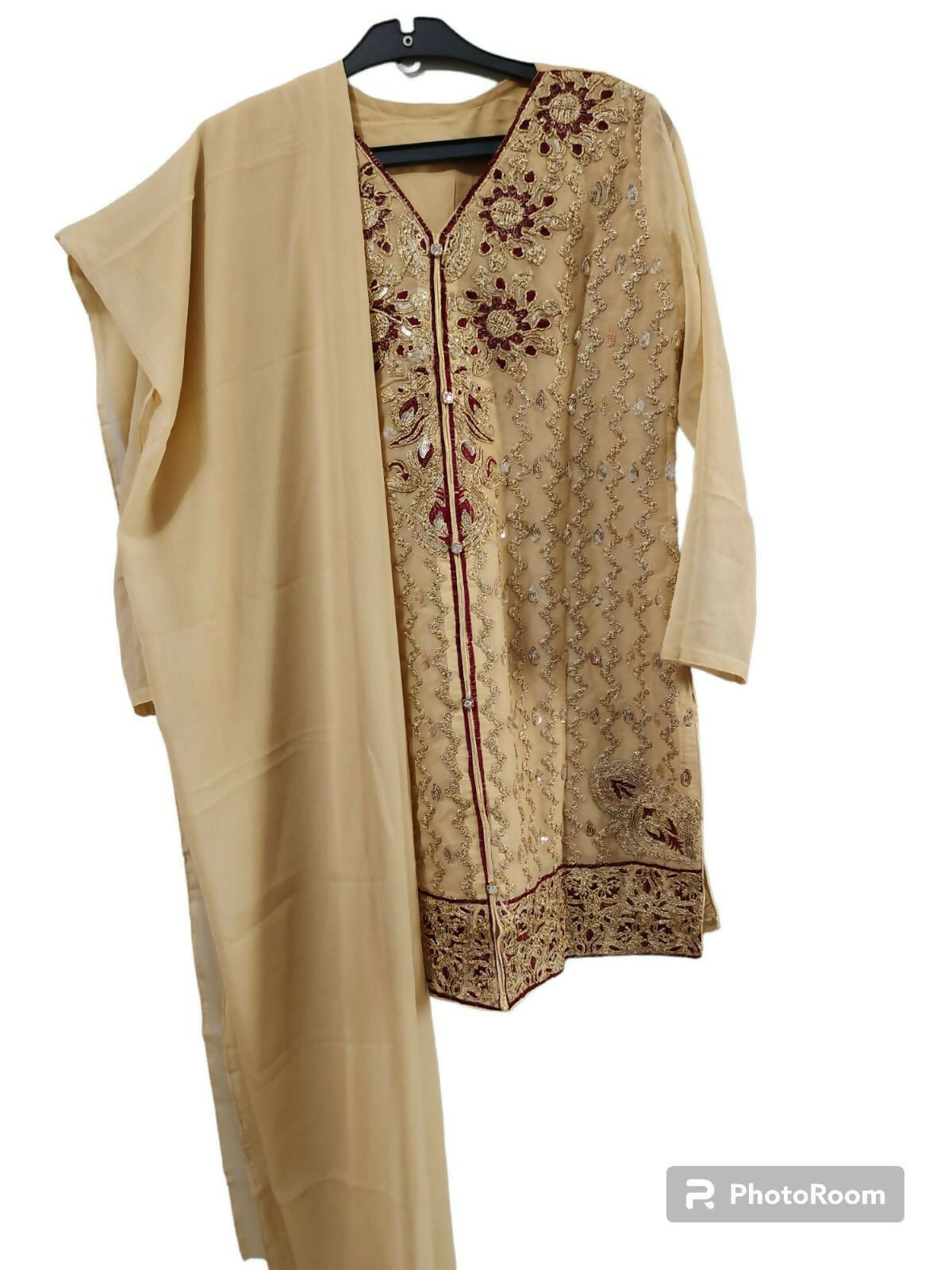 Golden & Maroon Lehnga | Women Locally Made Formals | Medium | New