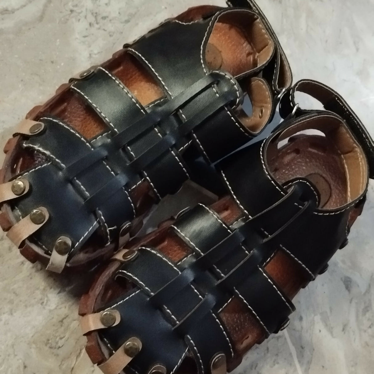 Leather Chappal | Kids | Boys Shoes & Accessories| Size: 30 (7 - 8 year ) | Worn Once