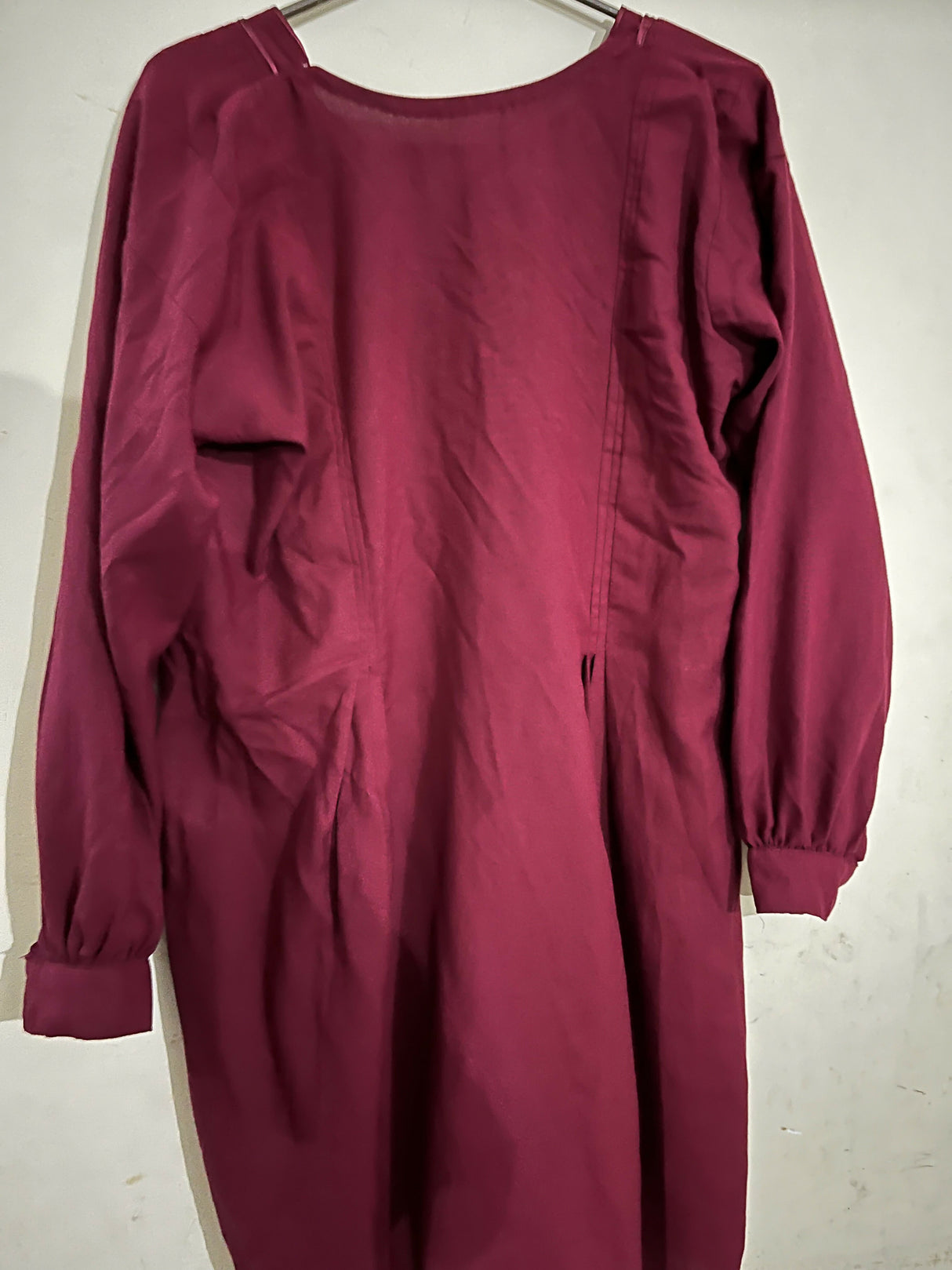 Solid Maroon Kurta | Women Locally Made Kurta | Medium | Worn Once