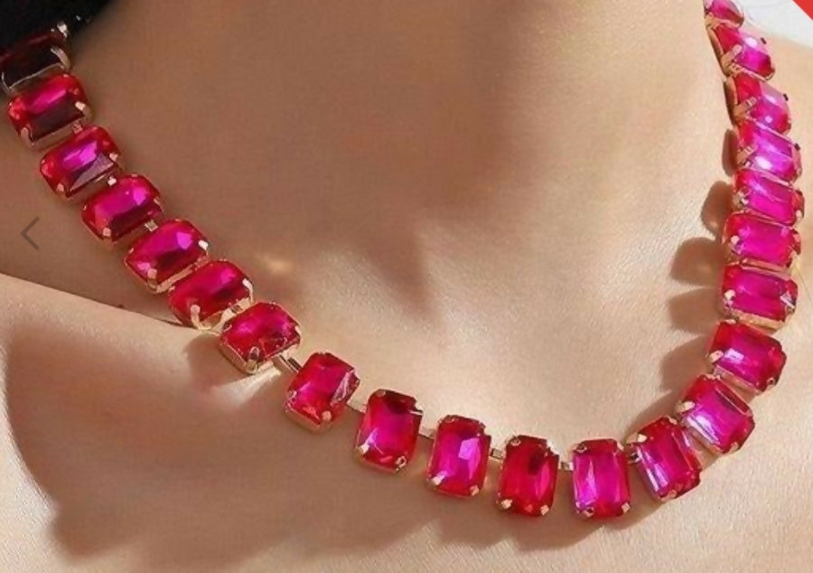 Rectangle Link Necklace-00118 | Women Jewelry | Necklaces & Pendants | Brand New