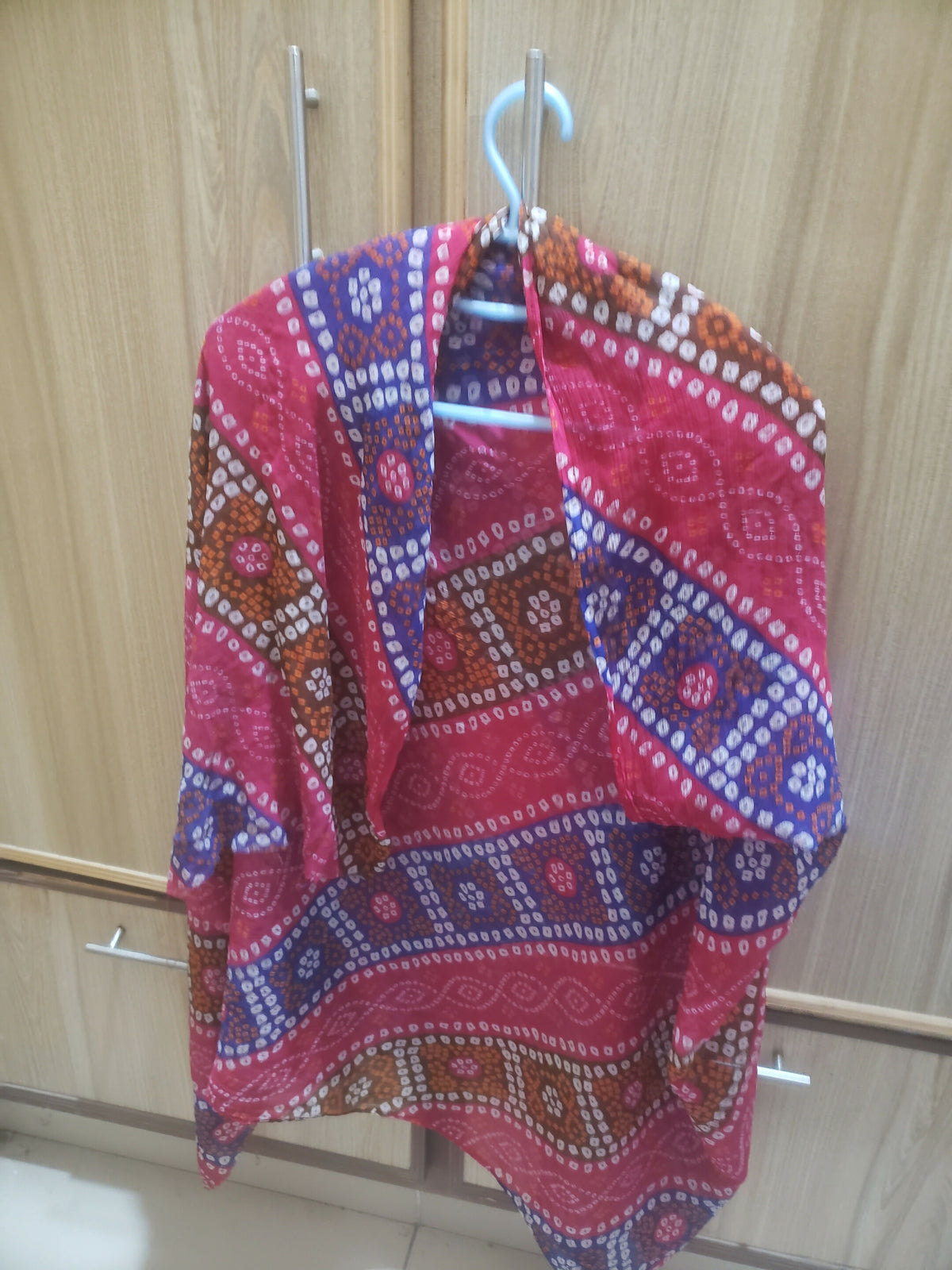 Pink Chunri Print Dupatta | Women Accessories | Duppatas & Shawls | Large | Brand New