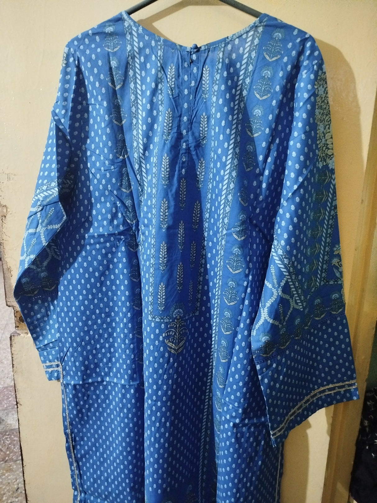 J. Junaid Jamshed | Women Branded Kurta | Blue Cotton Kurta | XLarge | Brand New