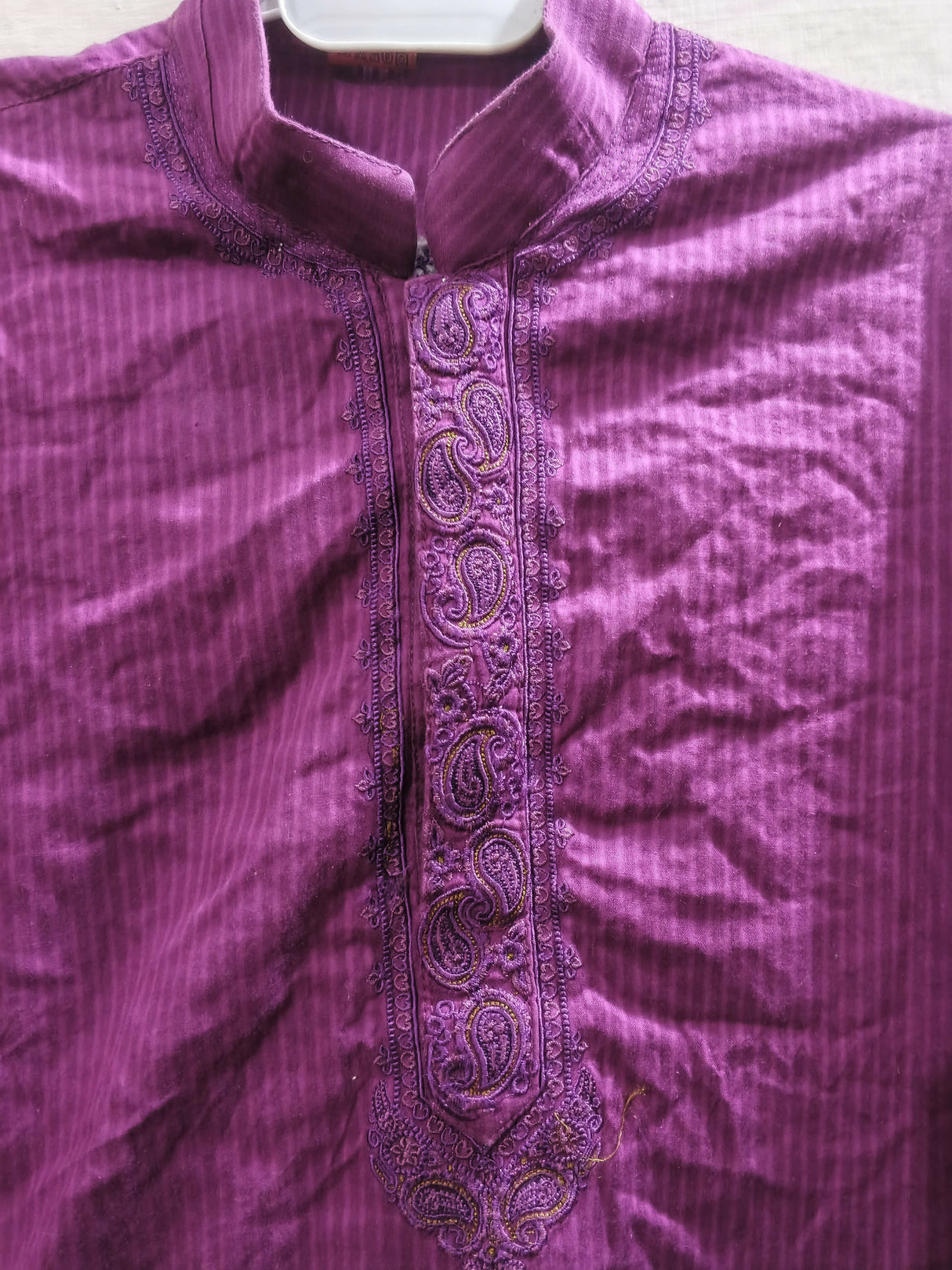 Boys Embroidered Purple Kurta | Boys Shalwar Kameez | Size:30 | Preloved