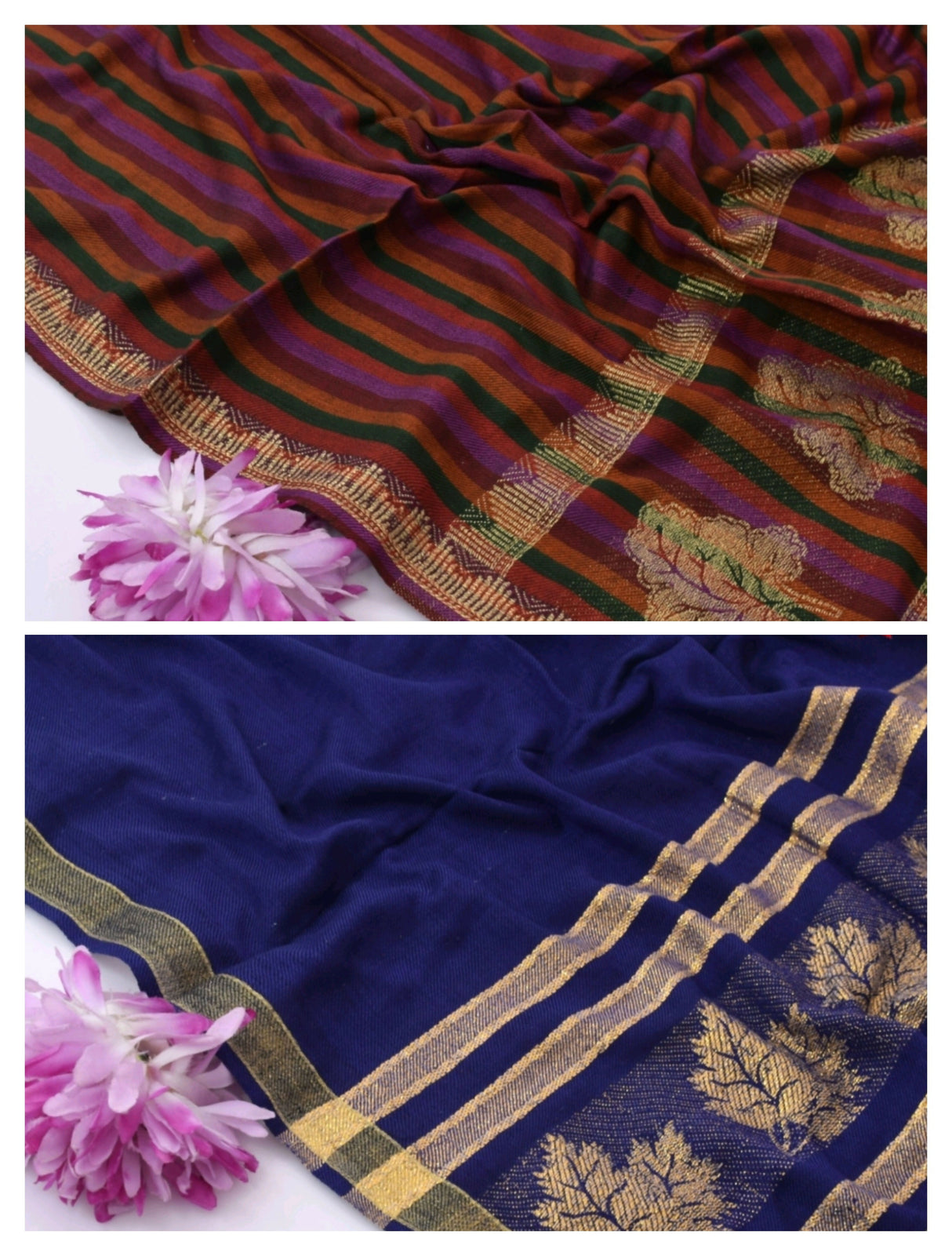 Pack of 2 Shawls | Pashmina Wool ShawlS | Women Sweaters & Jackets | Size: 2.5 x 1.25 Yards | New