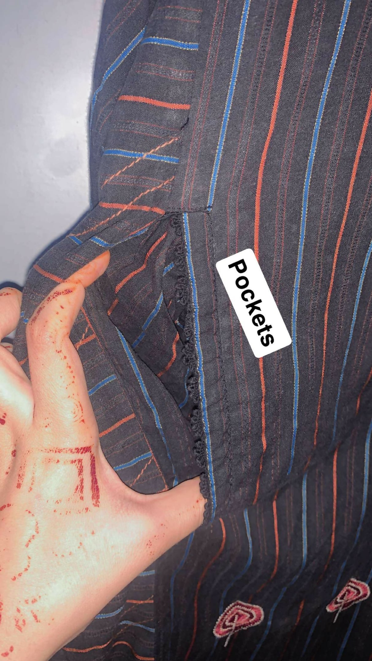 Edenrobe Embroided Shirt / kurta | Women Branded Kurta| Long black Embroided shirt branded| X Large | Preloved