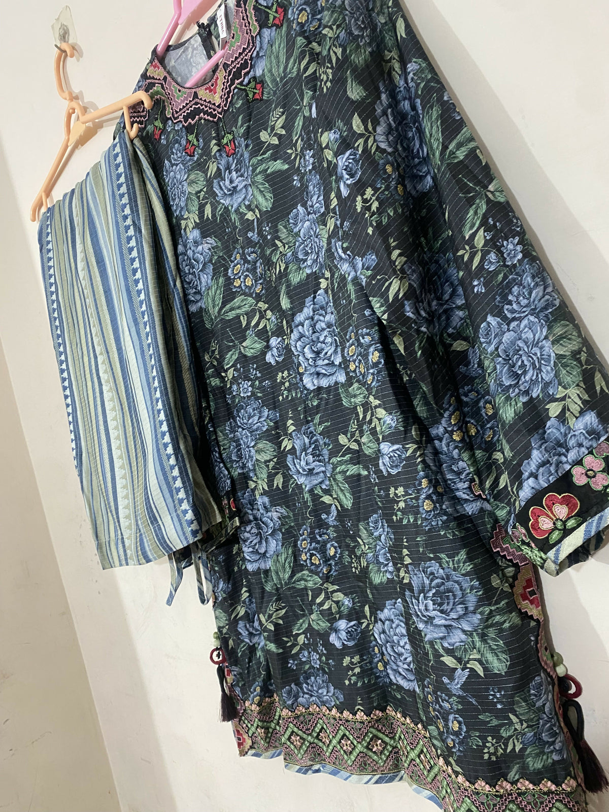 Ethnc | Women Branded Kurta | Blue | Large | Worn Once