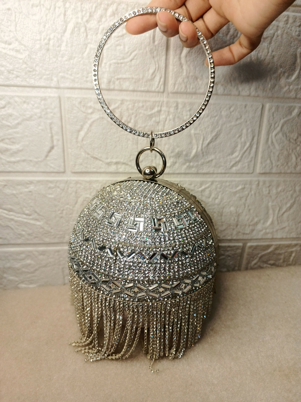 Ball Shaped Bridal Clutch | Women Bags | Clutches | Worn Once