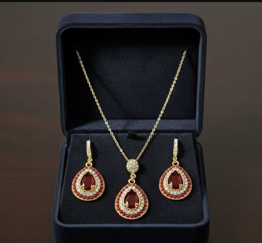 Tear Drop Pedant Set-00257 | Women Jewelry | Necklaces & Pendants | Casual jewelry sets | Brand New