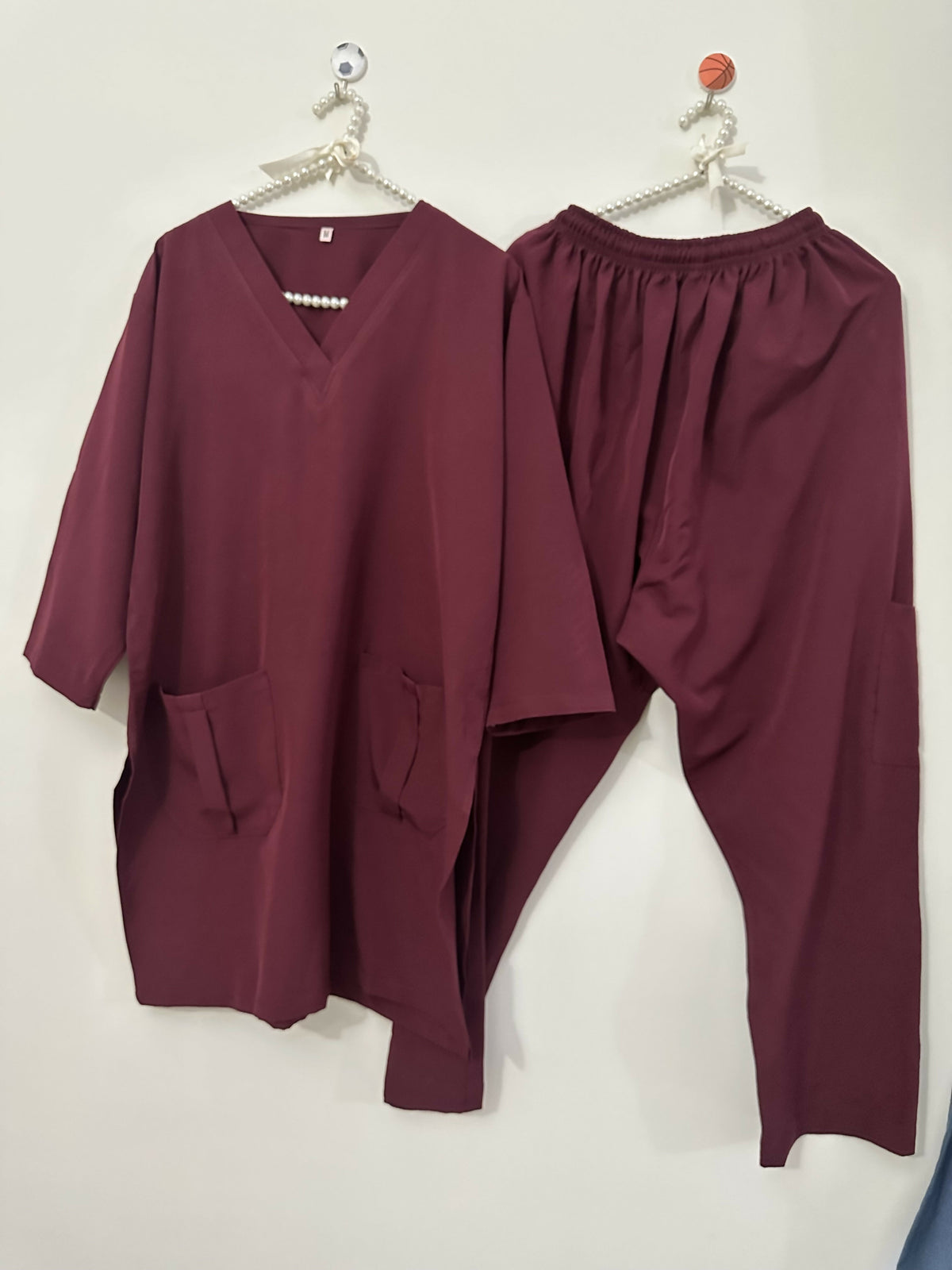 Maroon Coord Set | Women Locally Made Kurta | Medium | New