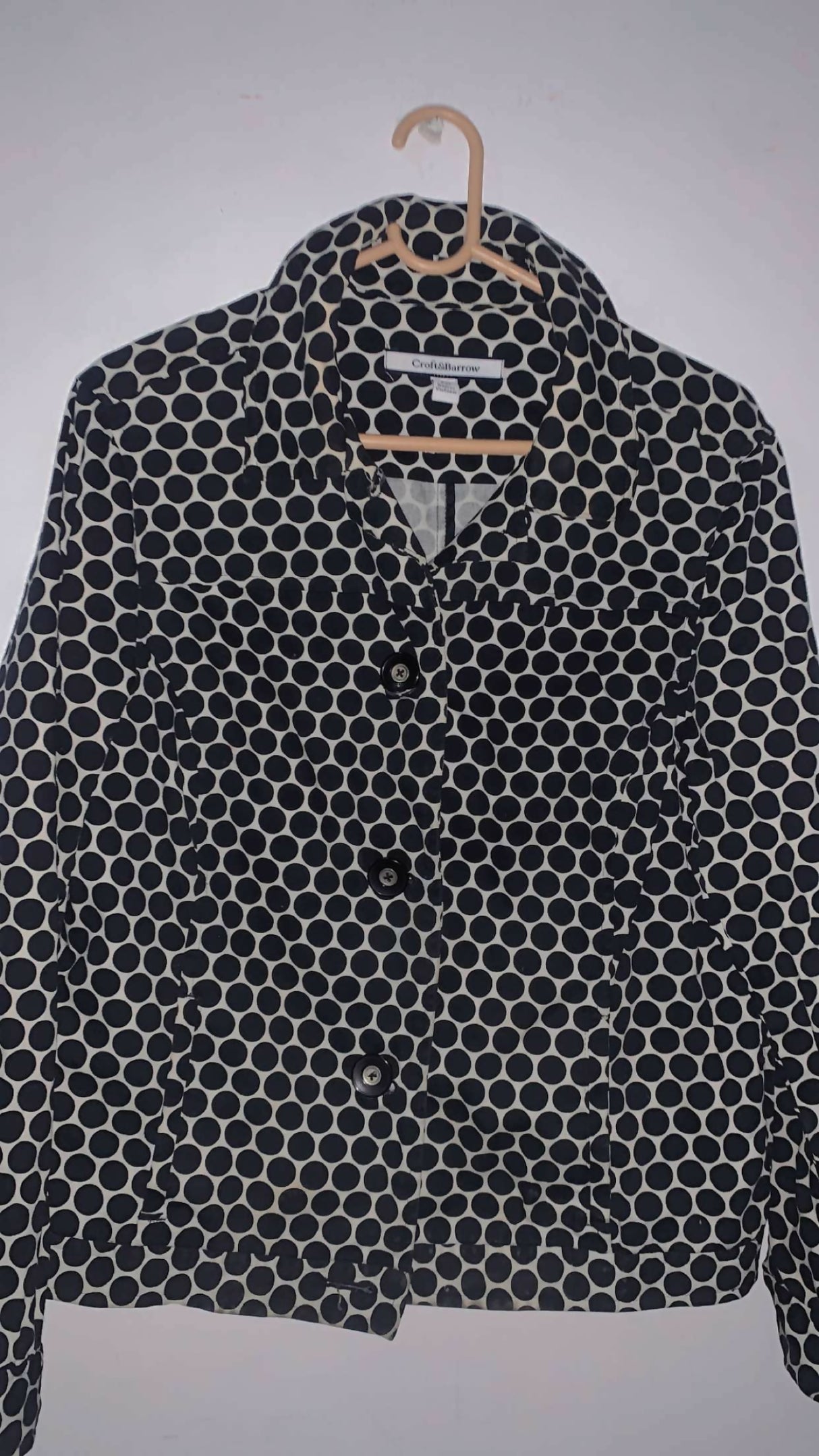 Winter Black & White Coat | Women Sweaters & Jackets | Medium | Preloved