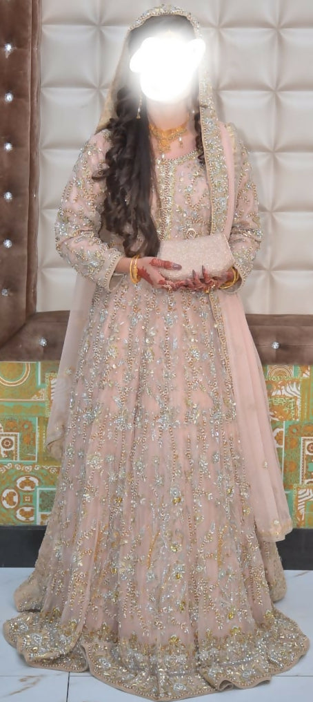 Walima Pink Maxi | Women Bridals | Medium | Worn Once