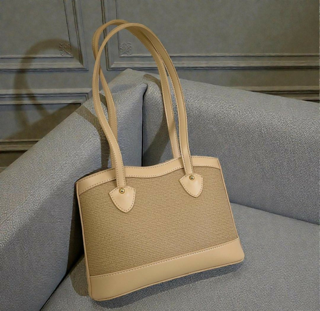 Wheat Weave Tote Bag (00062-00063) | Women Bags | Large | Brand New