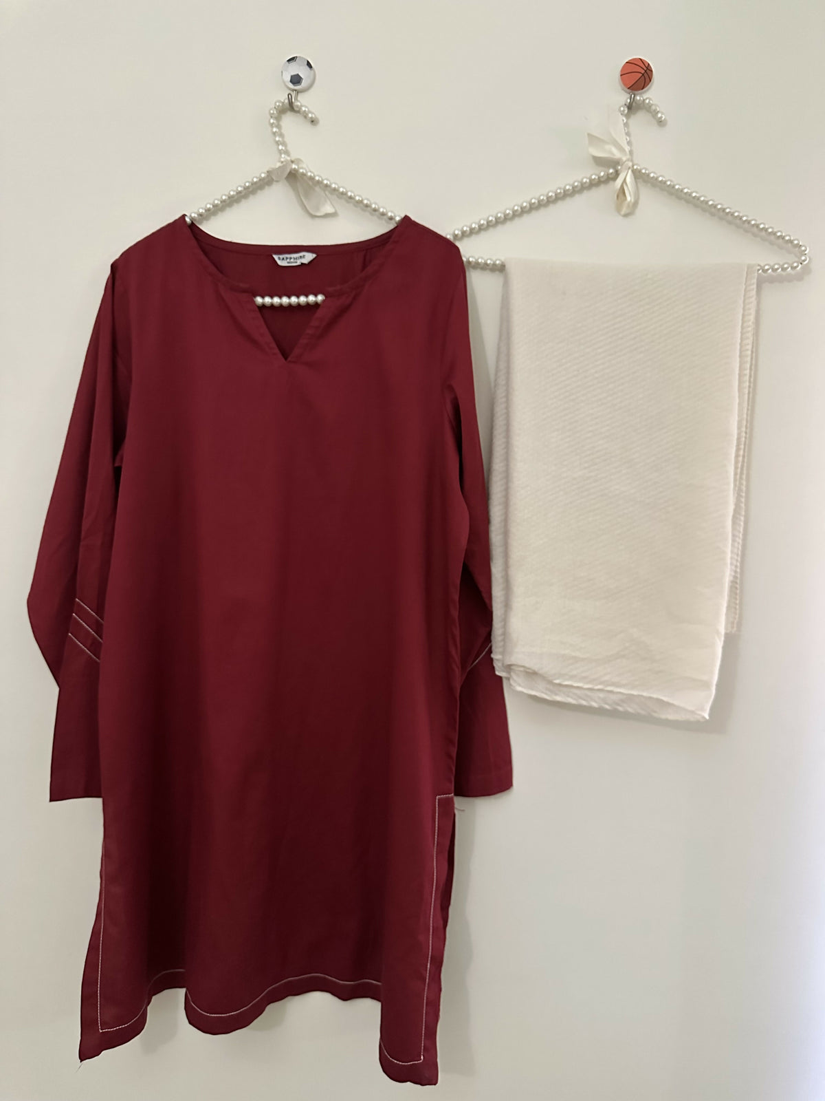Sapphire | Women Branded Kurta | Maroon | Medium | Worn Once