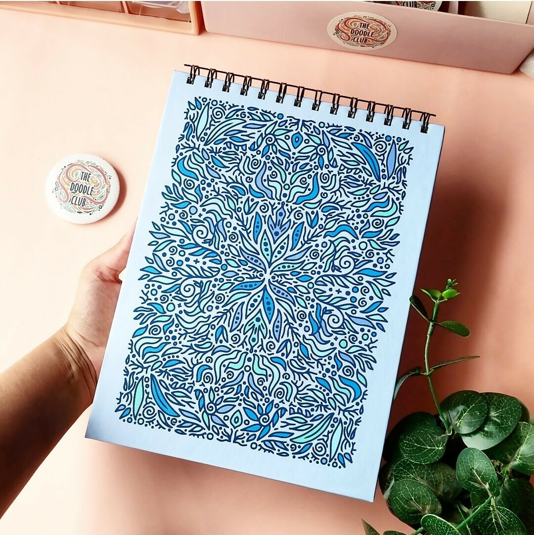 Leaves Doodle Periwinkle Sketchbook | For Your Home | Books | New