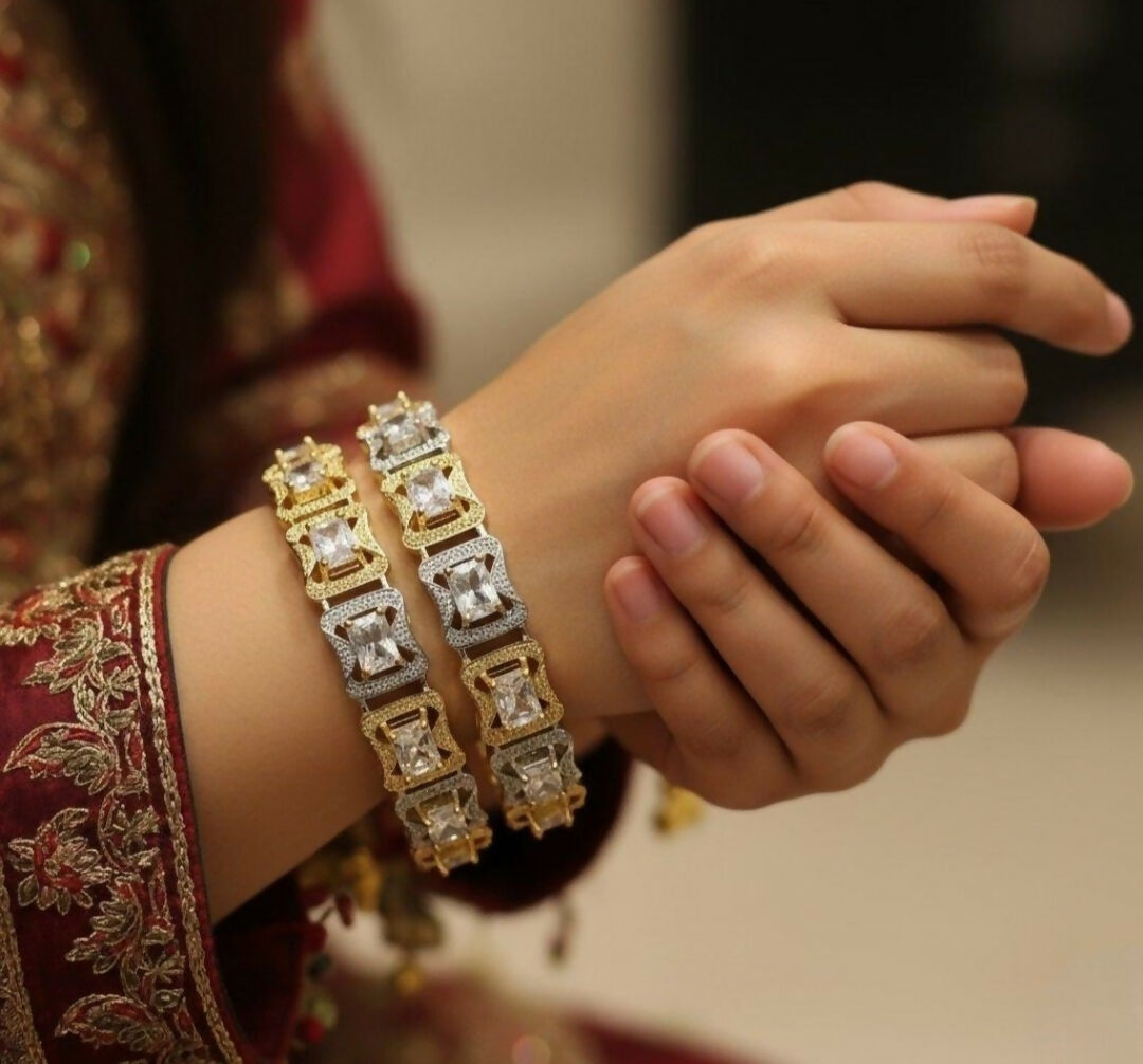 Rectangle Stone Bangle Set-00003 | Women Jewelry | Bangles/Bracelets | Brand New