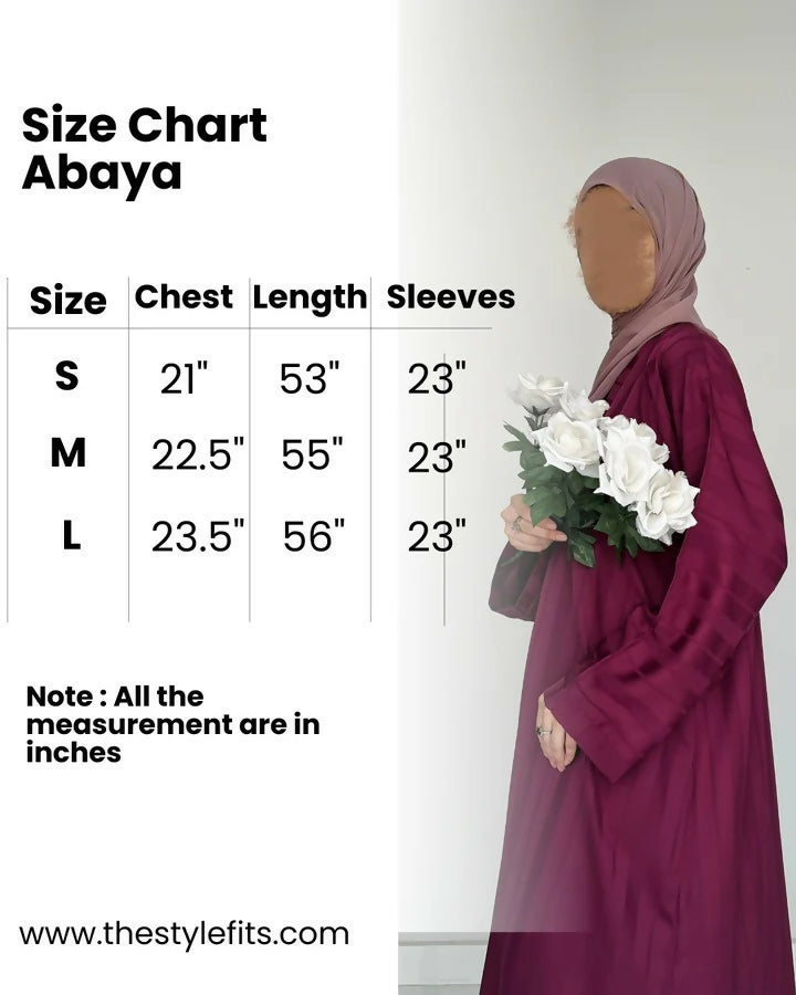Everyday Front Open Abaya | Women Accessories | Abaya | Colors: 4 | Brand New