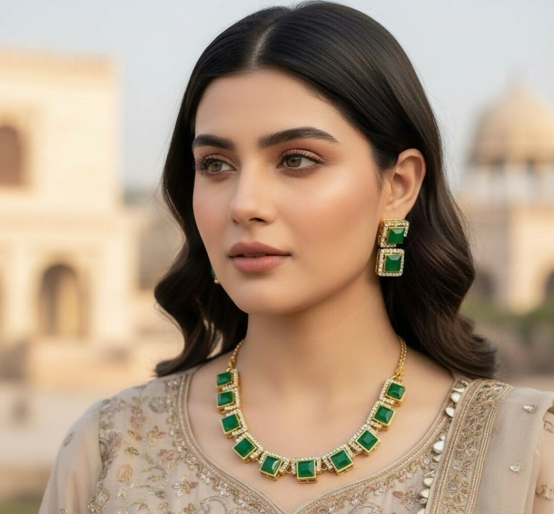 Square Necklace Set-00022 | Women Jewelry | Wedding Jewelry & Sets | Brand New