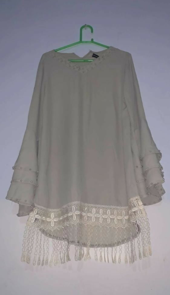 Pastel Green Western Top | Women Tops & Shirts | Medium | Preloved