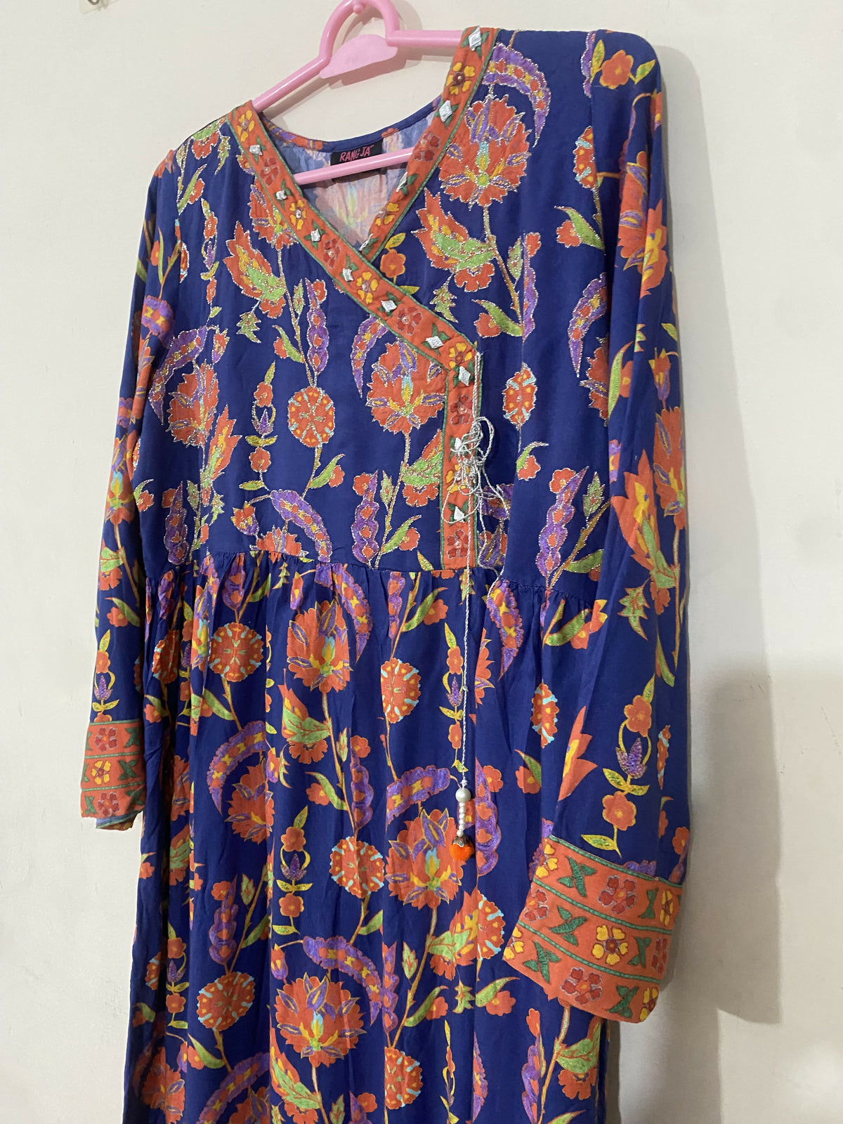 Rang Ja | Women Branded Kurta | Blue | Large | Preloved