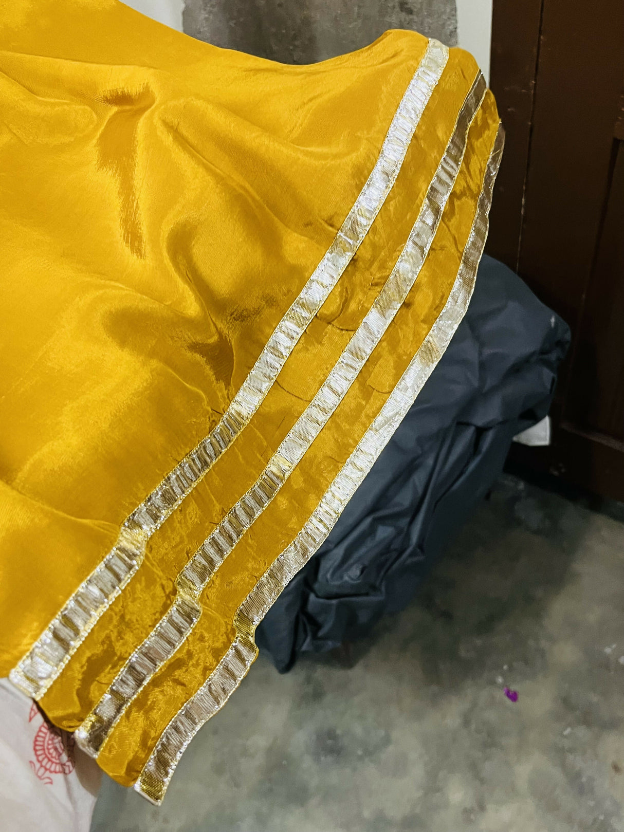 Sheikh Botique | Mehandi Chiffon Dress | Medium | Worn Once
