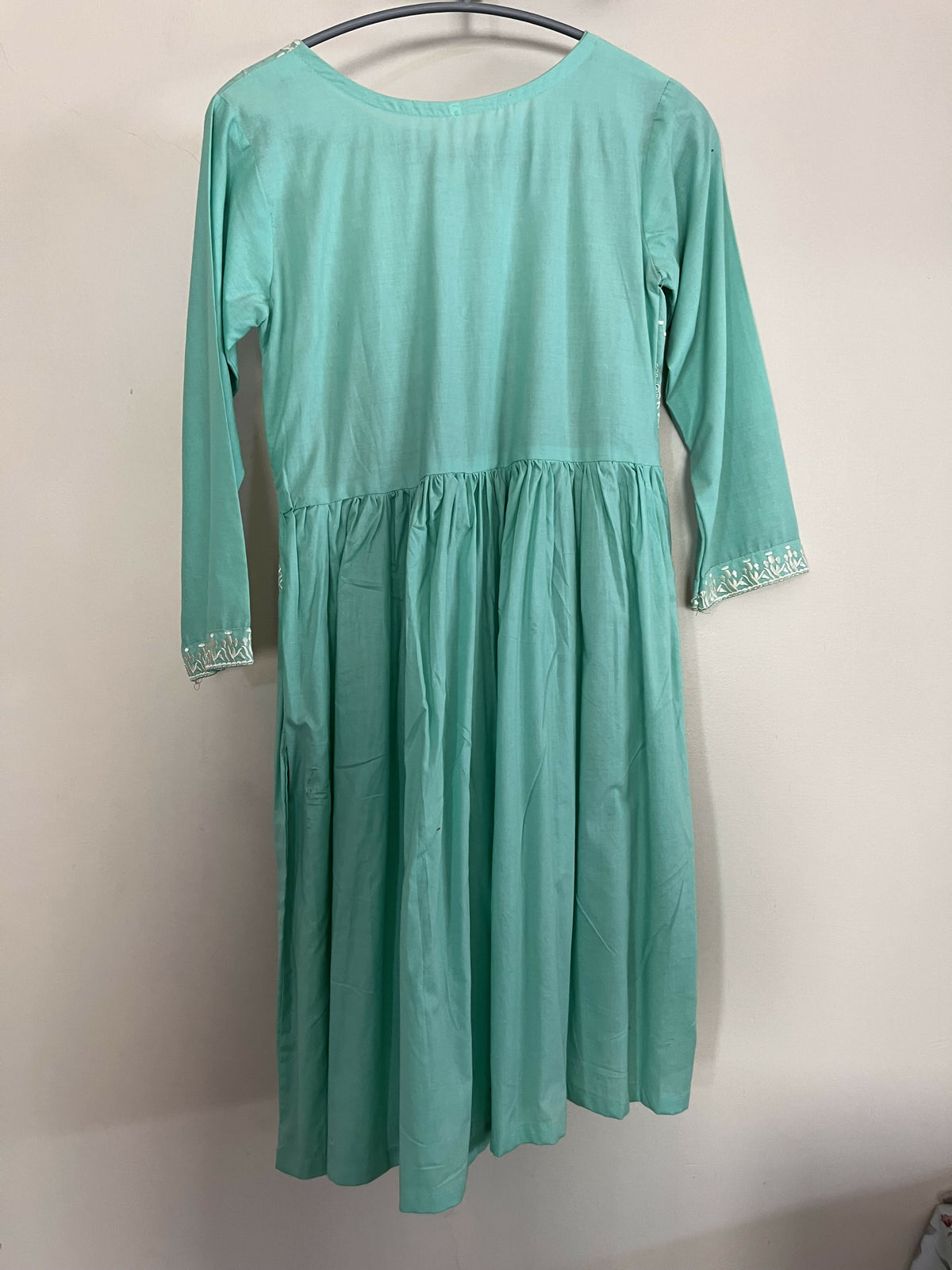 Sea Green Embroidered Frock | Women Frocks & Maxis | Small | New