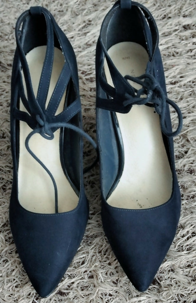 Navy Blue Heels | Women Shoes | Heels | Size: 41 | Worn Once