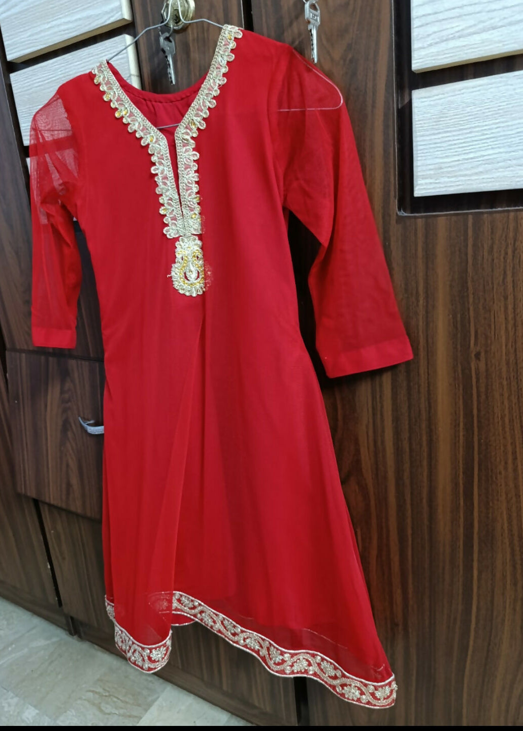 Net Long Frock | Kids | Girls Skirts & Dresses | Size: 6 to 8 Yrs | Preloved