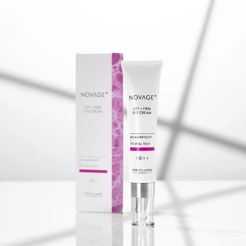 Oriflame | Novage+ Lift + Firm Eye Cream | Women Beauty Skincare | Eyes | 15 ml | Brand New