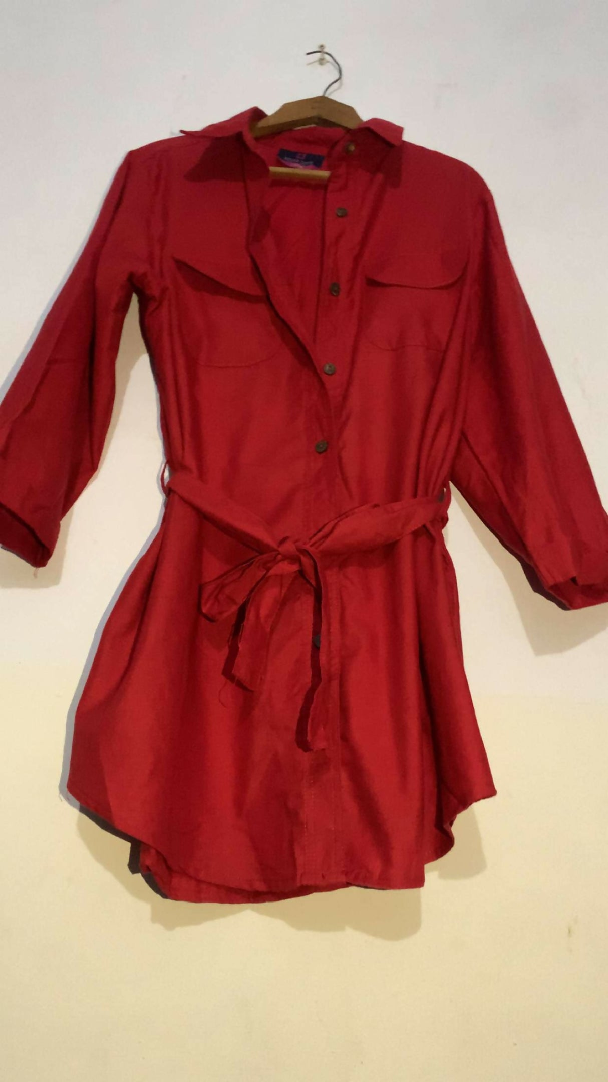 Polka dot Maroon Stylish Western Top | Women Tops & Shirts | Large | Preloved