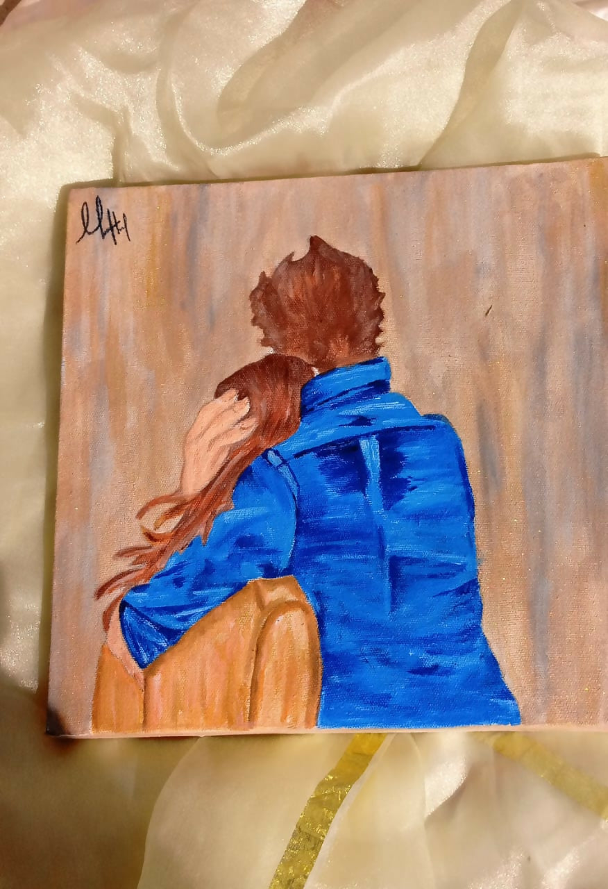 Couple Painting | For Your Home | Art & Paintings | Size: 10x10 | New
