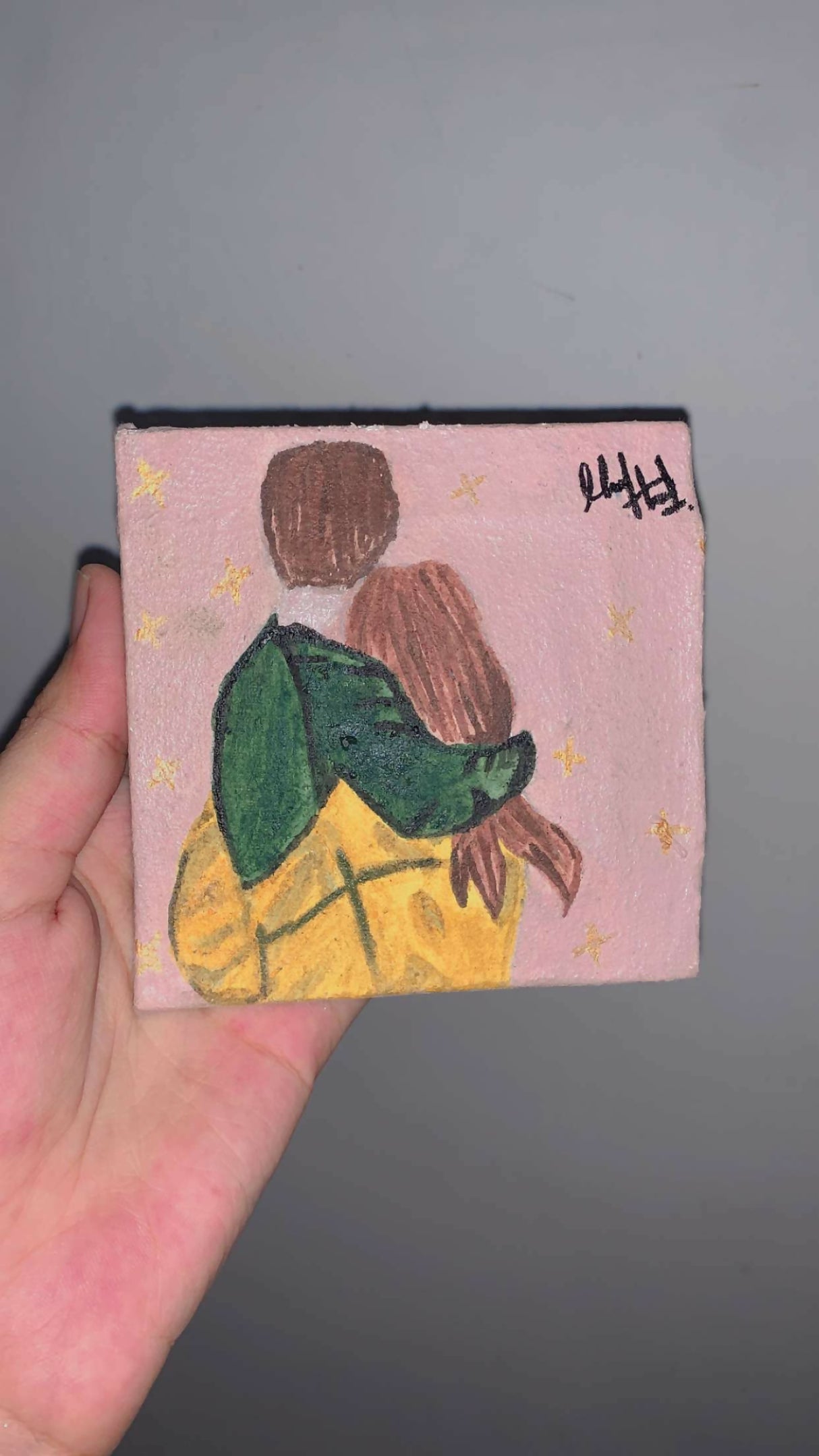 Couple painting | For Your Home | Art and Paintings | Acrylic Painting | Size: 4x4 | New