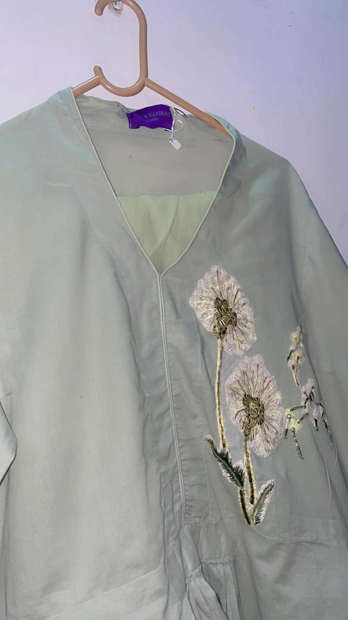 Sana Safinaz | Women Branded Kurta | Large | Green | Preloved