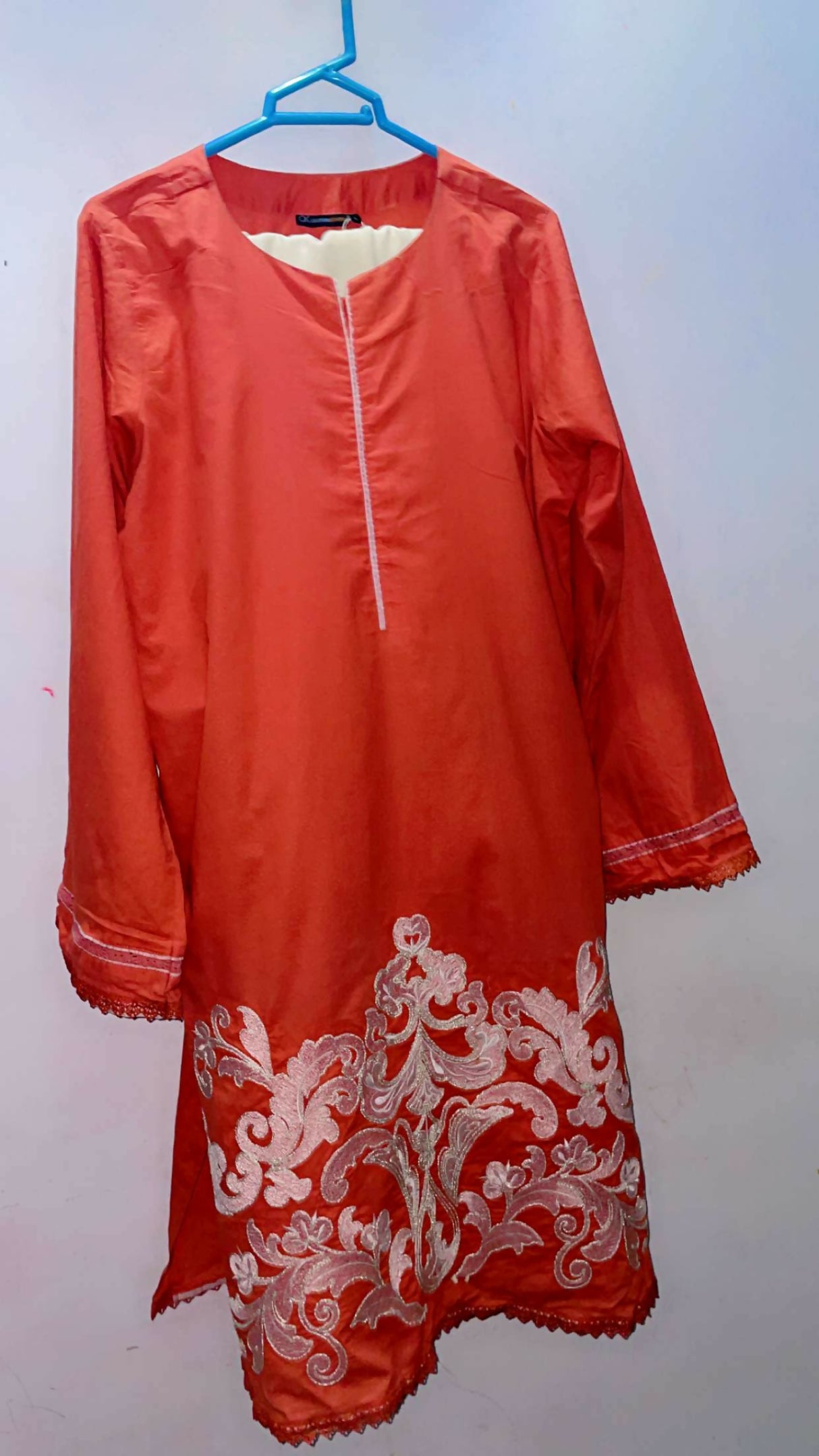 Alkaram | Women Branded Kurta | Orange | Large | Preloved