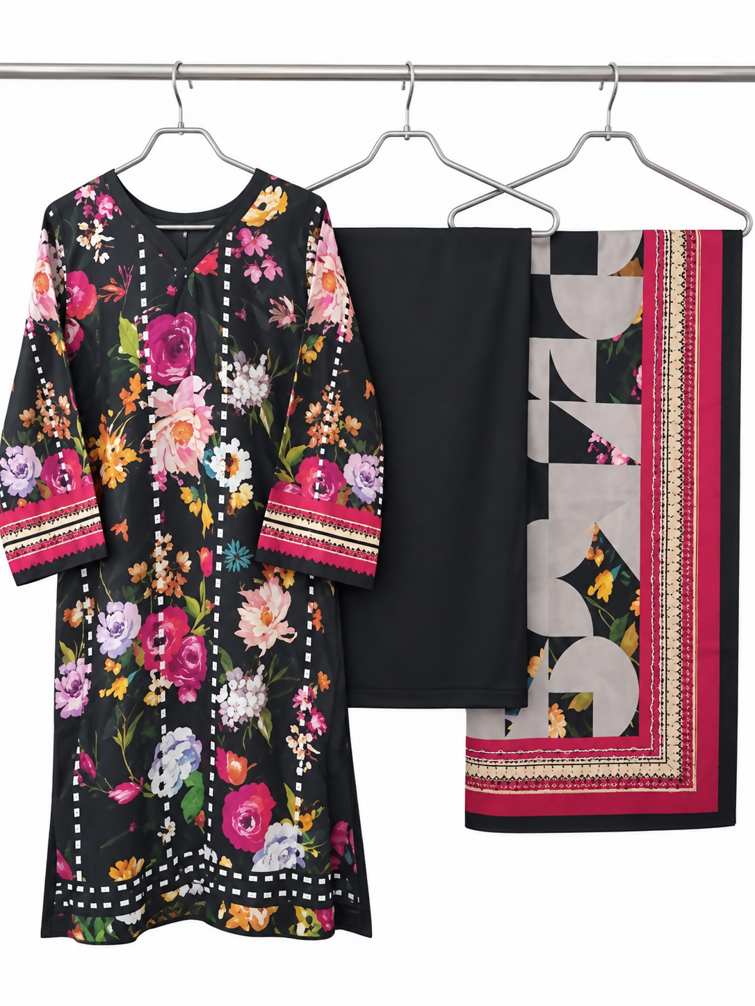 J.Junaid Jamshed | Women Branded Kurta | Black | Medium | New
