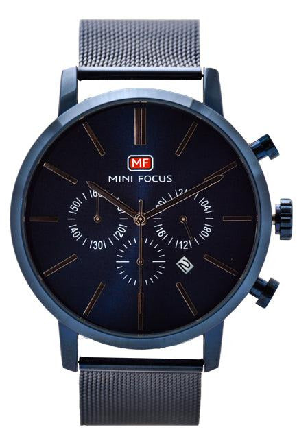 Buy Mini Focus Gents Watch MF-0023G-4 BLU-BLU-ST in Pakistan