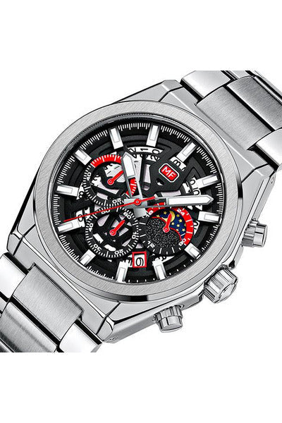 Buy Mini Focus Silver Stainless Steel Black 41.9 mm Dial Quartz Gents Watch- MF0339G-01 in Pakistan