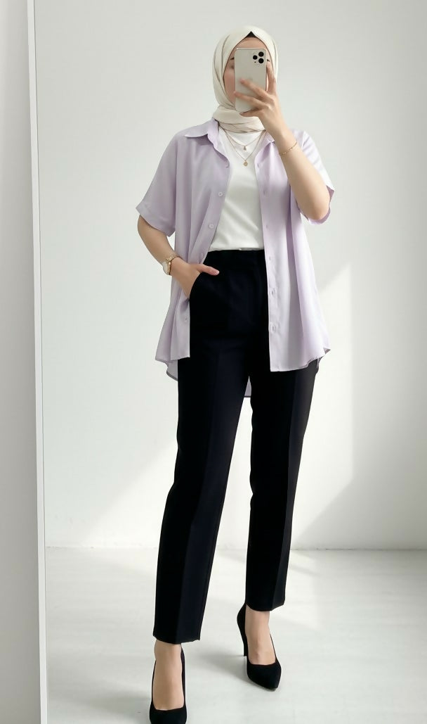 Lavender / Cold Grey Stylish Western Top | Women Tops & Shirts | Large | Preloved | pinteresty western down button shirt