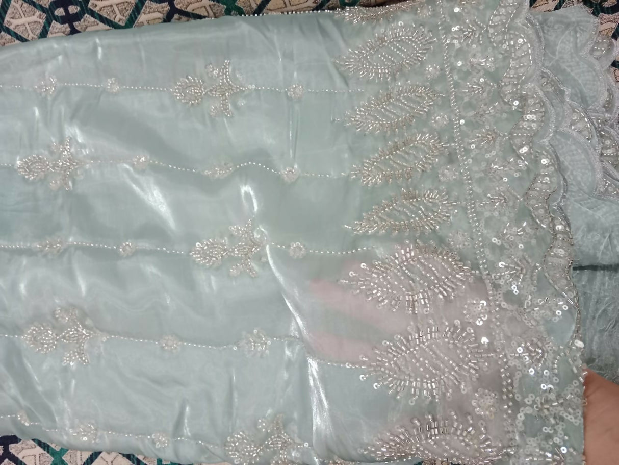 Ocean Blue Saree | Women Locally Made Formals | Sarees | Medium | Worn Once