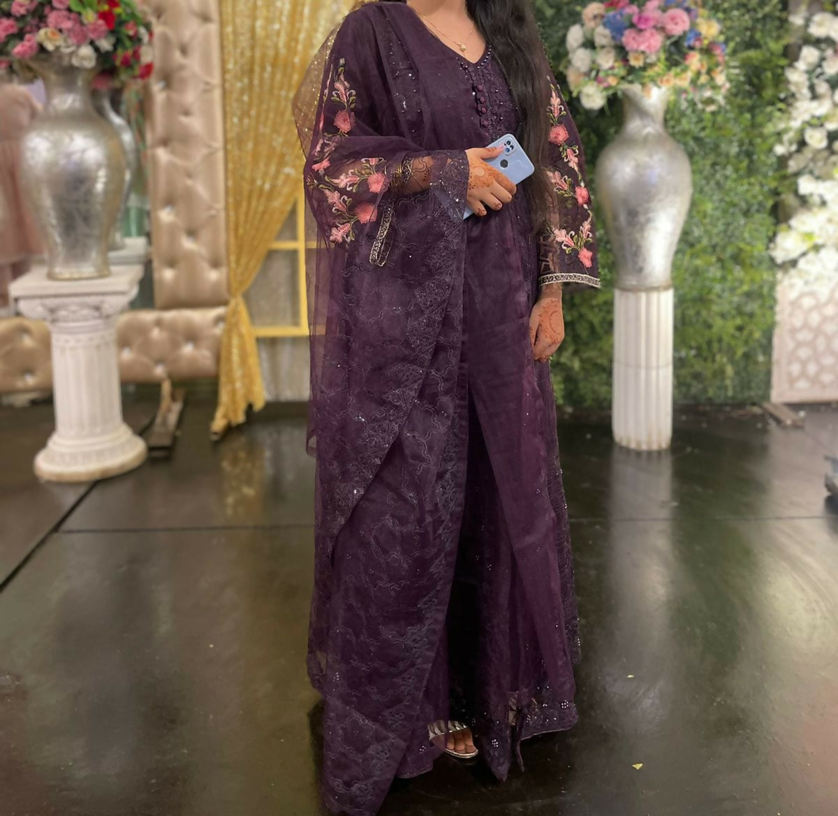 Embroidery Maxi | Women Frocks & Maxis | Medium | Worn Once