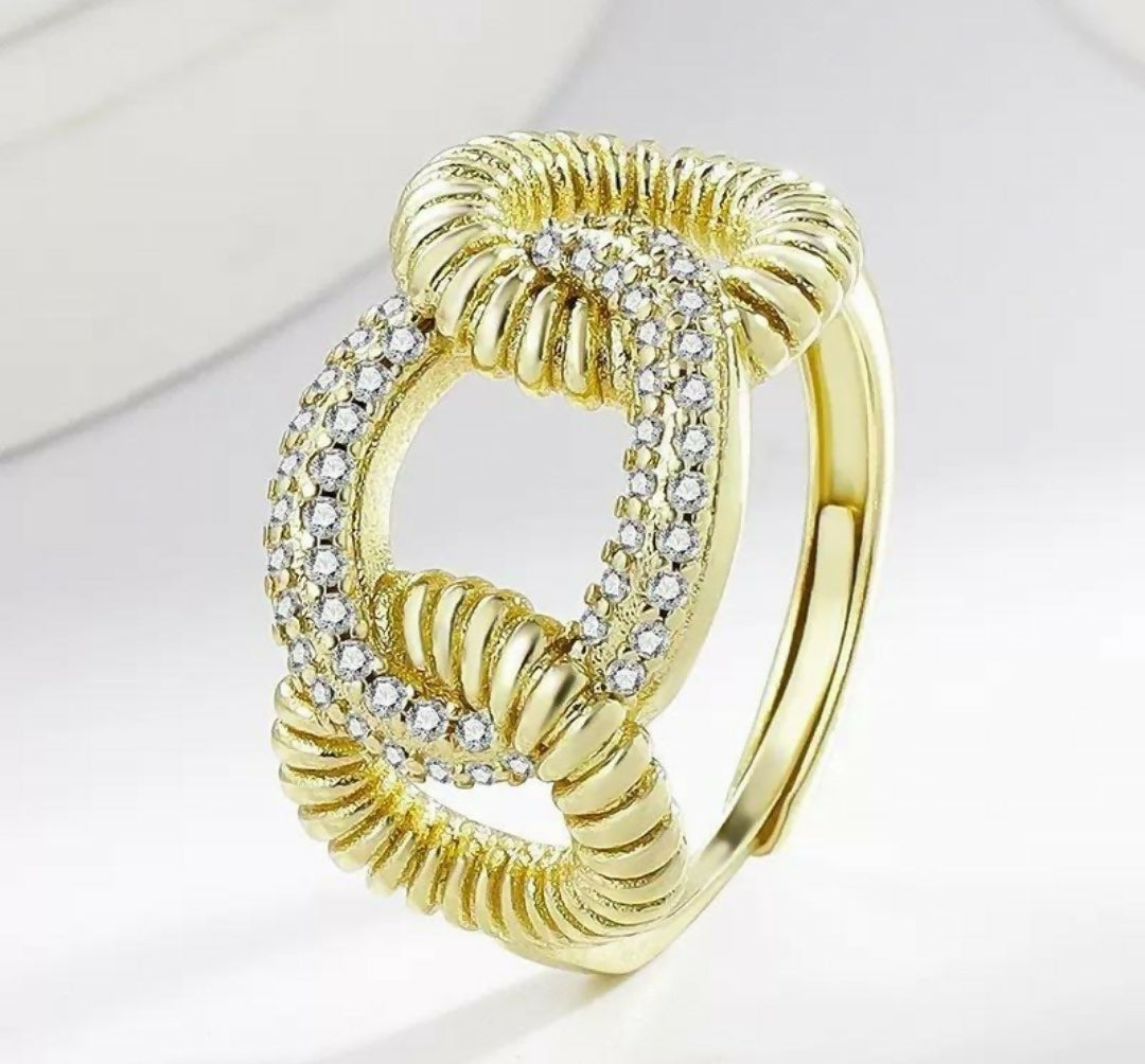 Round Chain Ring Adjustable-00782 | Women Jewelry | Rings | Brand New