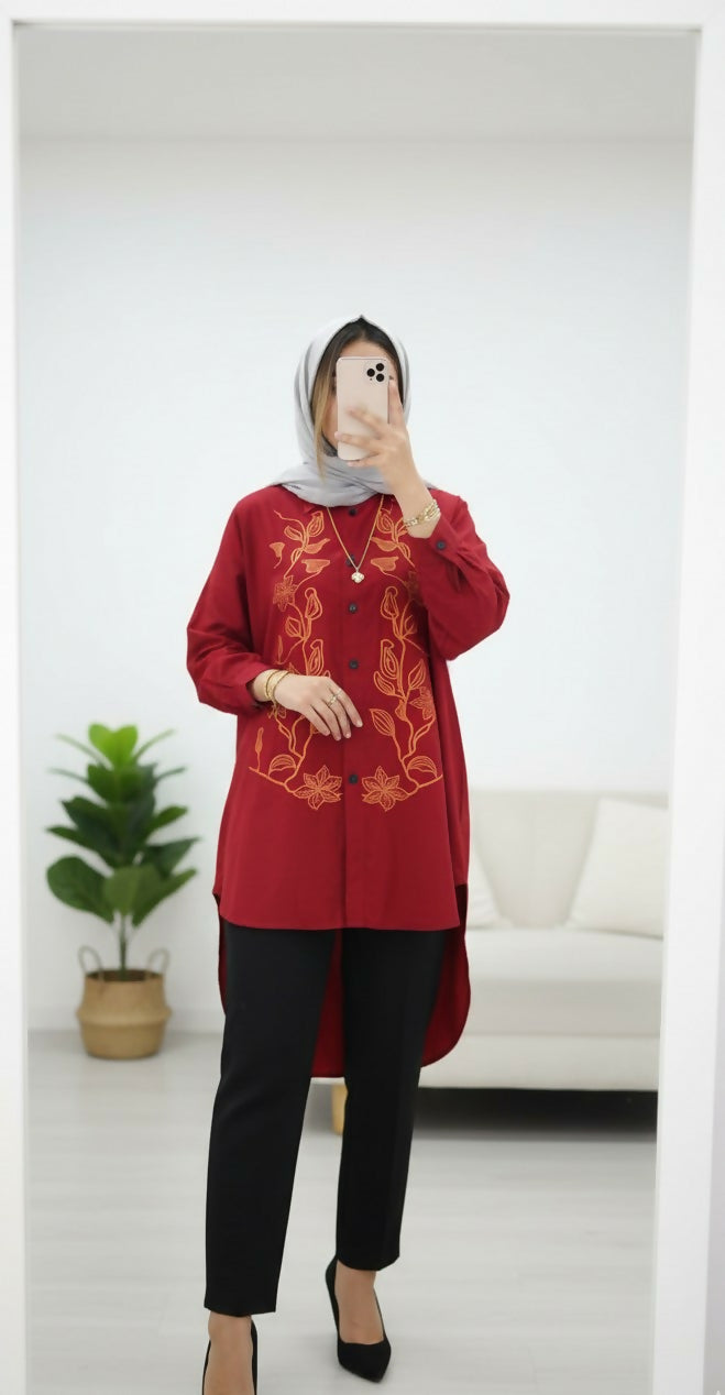 Maroon Stylish Western Top | Women Tops & Shirts | Medium | Preloved