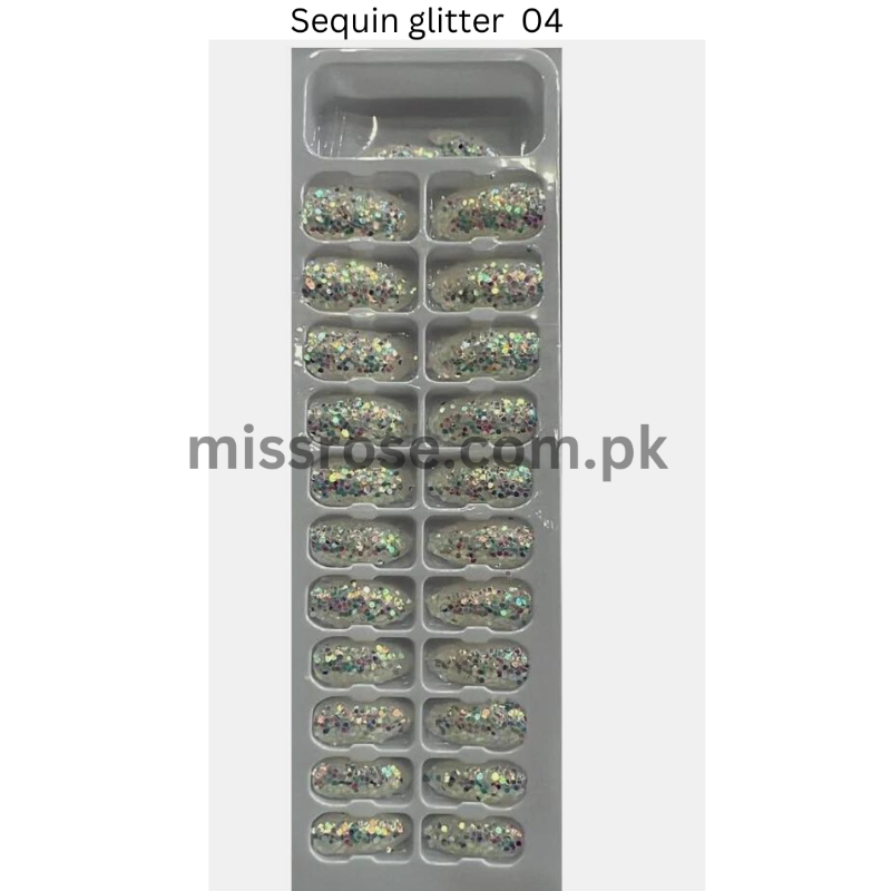 Buy Stick On sequin Glitter Nails in Pakistan