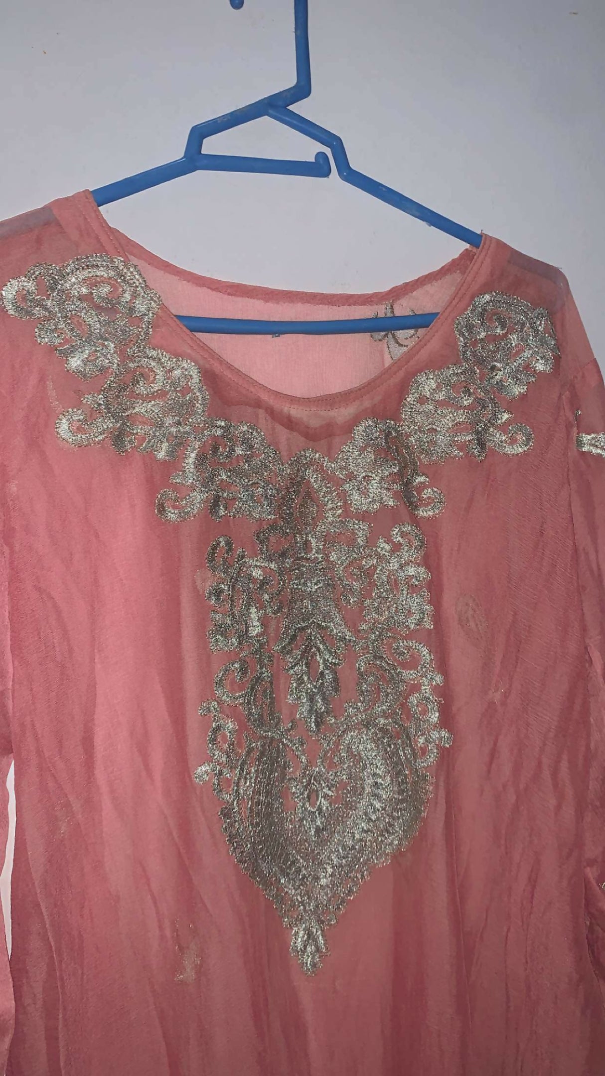 2 piece Soft Pink Dress | Women Locally Made Formals | Large | Preloved
