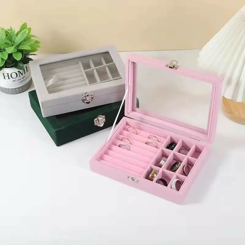 Large velvet jewelry box | Women Jewelry box | Brand New