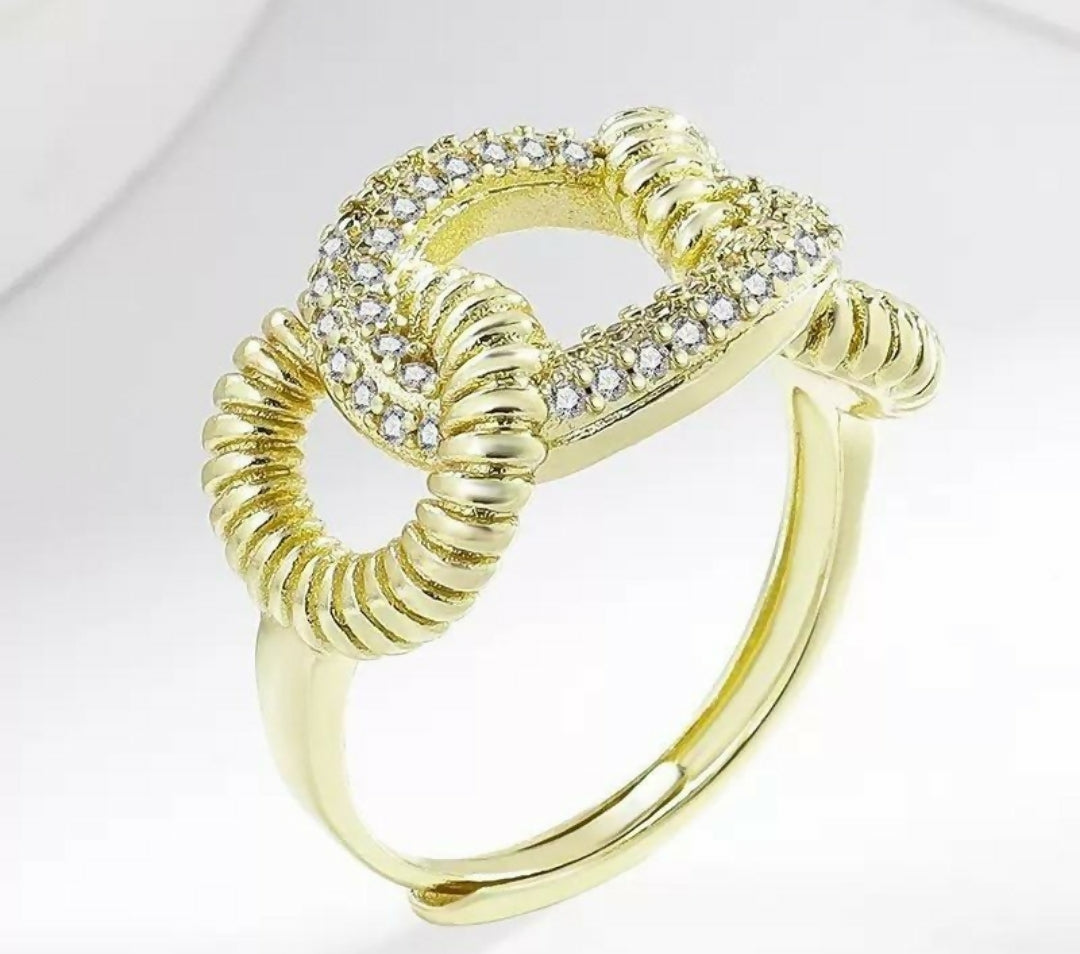 Round Chain Ring Adjustable-00782 | Women Jewelry | Rings | Brand New