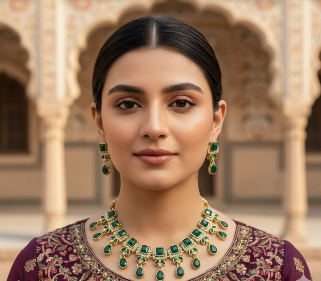 Square Tear Drop Necklace Set-00017 | Women Jewelry | Wedding Jewelry & Sets | Brand New