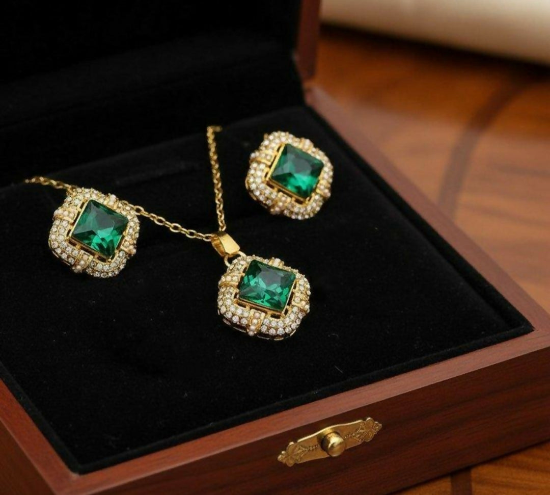 Square Pendant Set-00271 | Women Jewelry | Necklaces & Pendants | Casual jewelry sets | Brand New