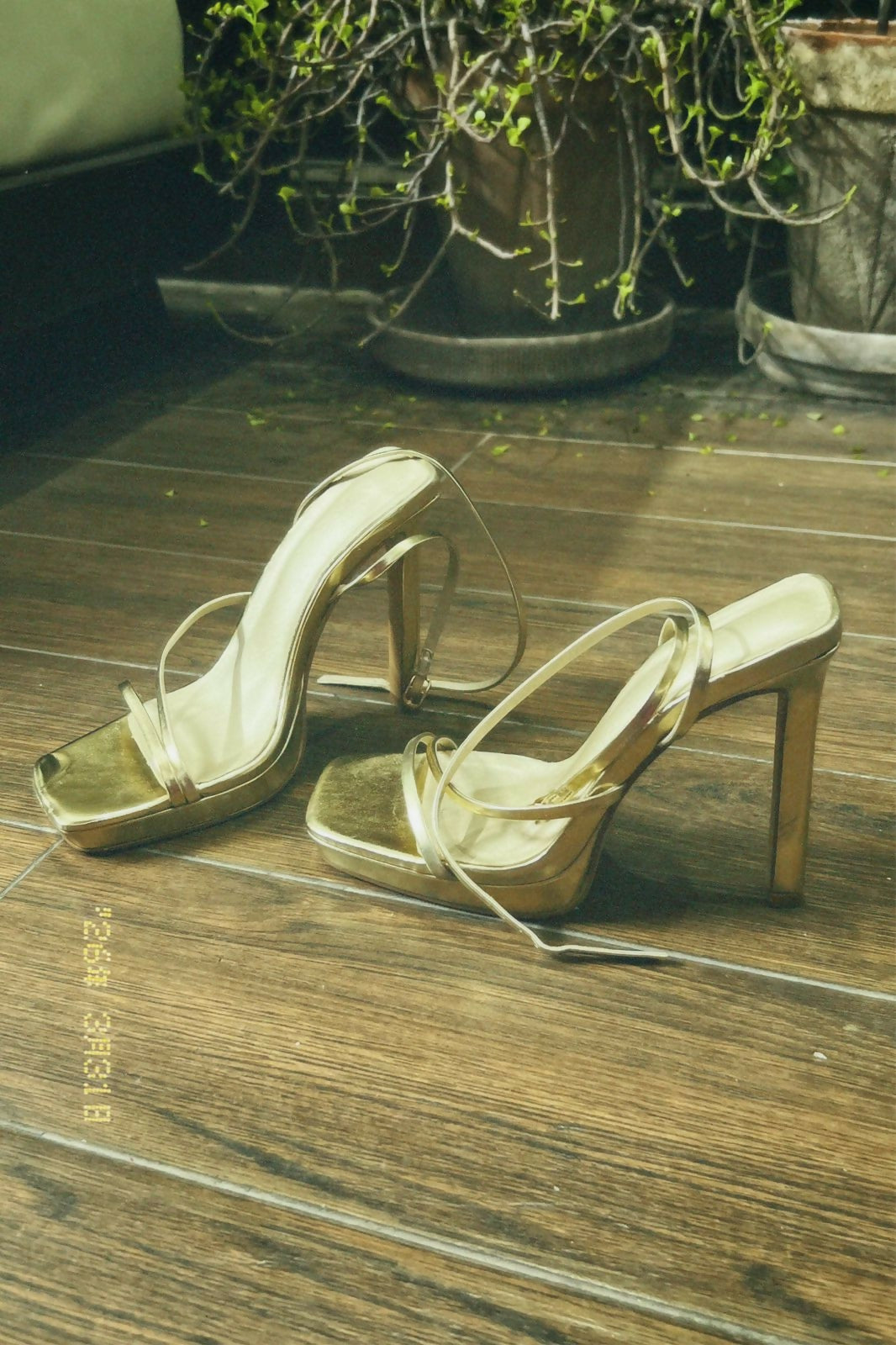 Meshki | Golden High Heels | Women Heels | Shoes | Size: 38 | Preloved